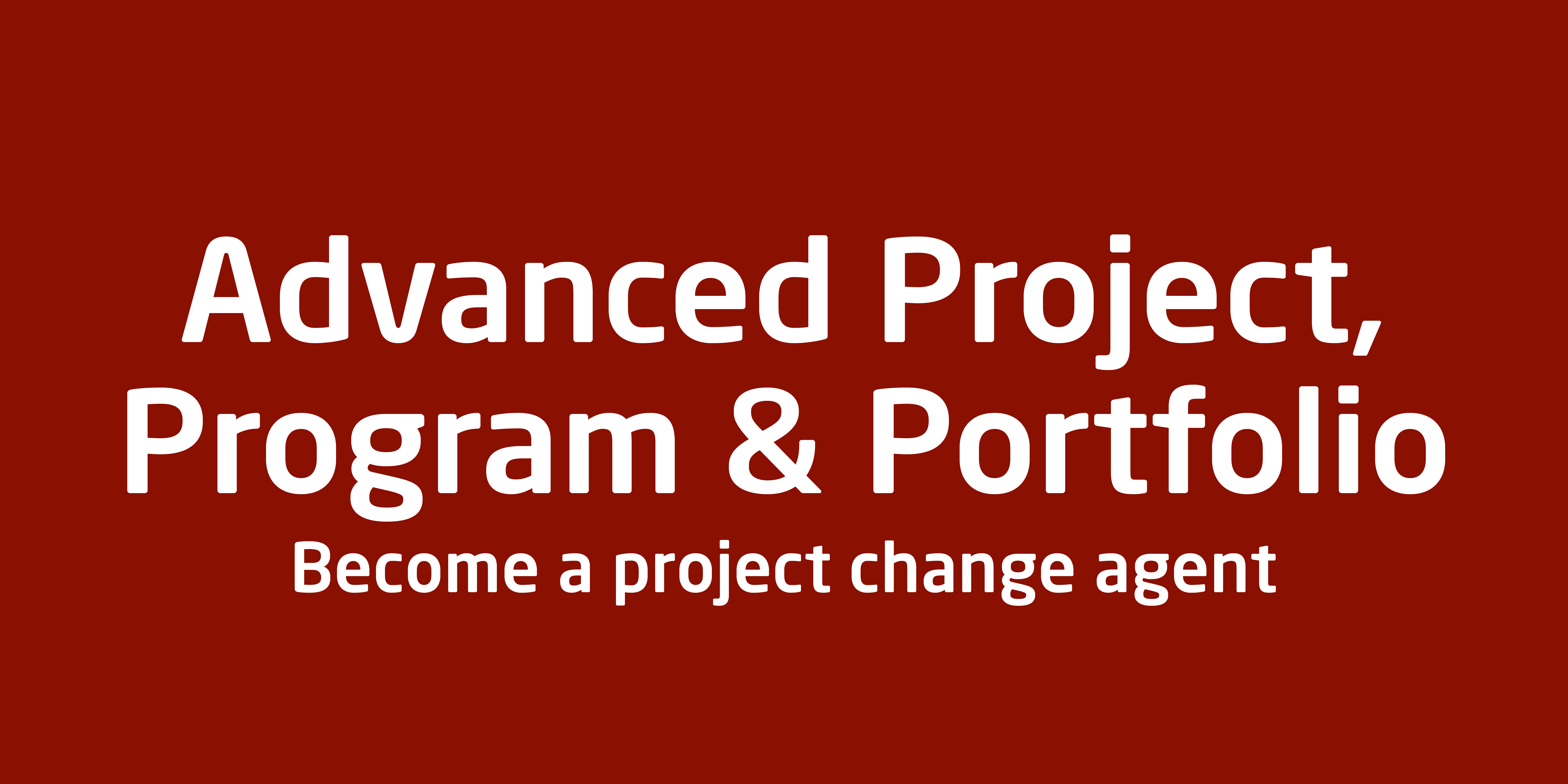 Advanced Project & portfolio management